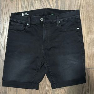 G-Star Raw 3301 Men’s Slim (Jean) Shorts - Sz 34 - Black